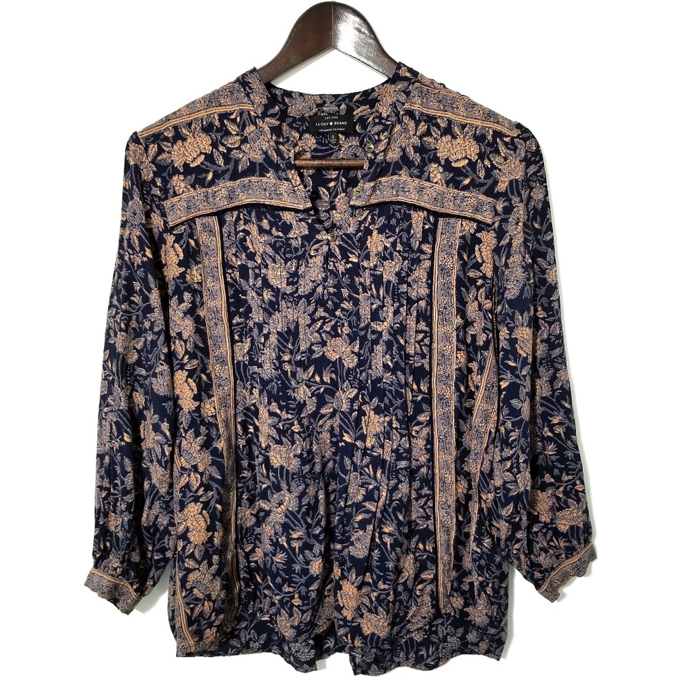 Lucky Brand NWOT Michelle Henley Boho Blouse
